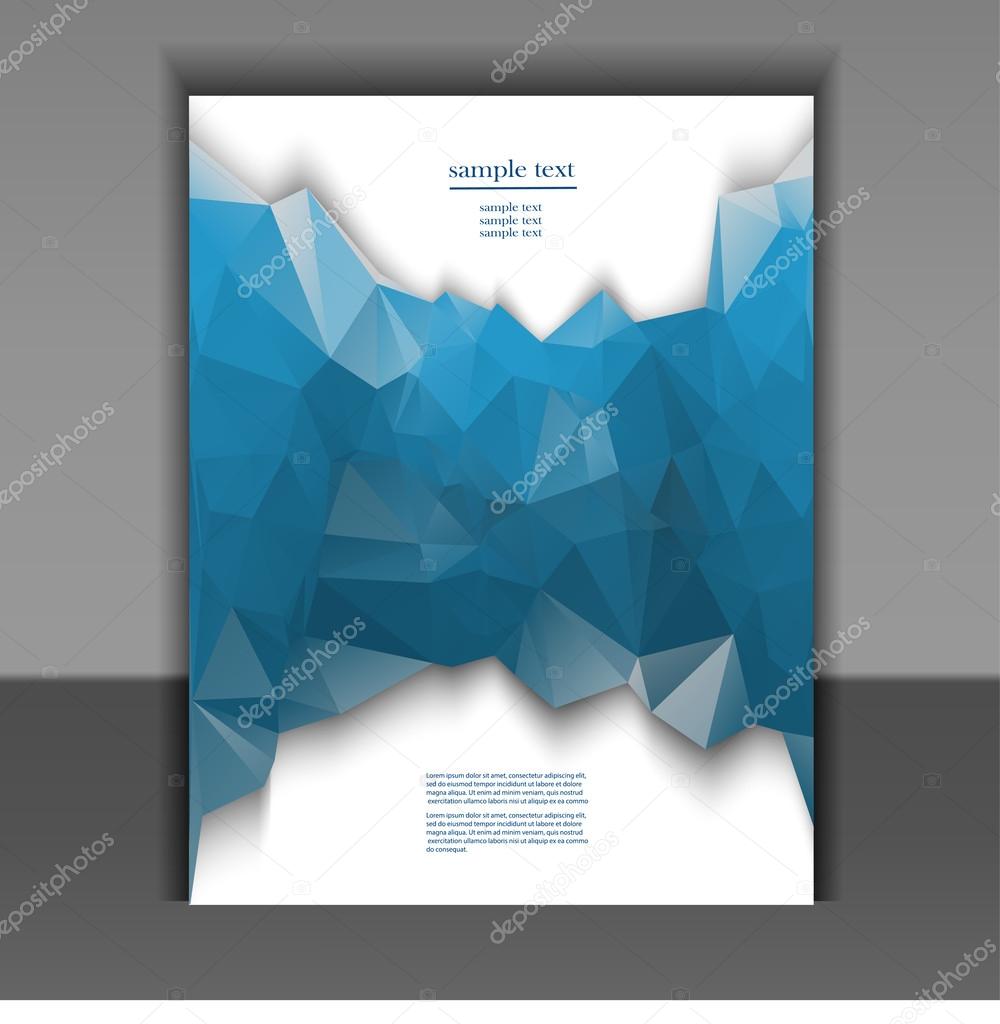 flyer for design layout with a polygonal pattern