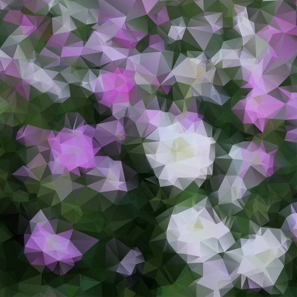 Floral background polygon - Stok Vektor