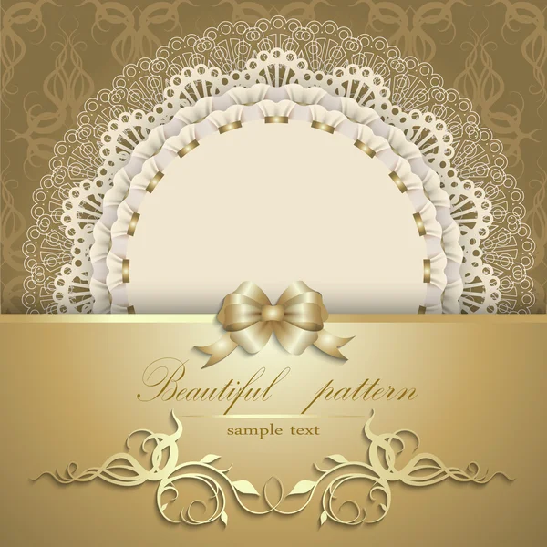 Luxurious gold background with napkin — Stock Vector