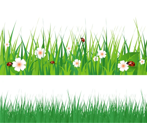 シームレスな緑の芝生 — ストックベクタ