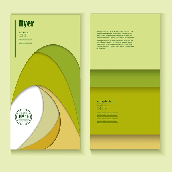 Folheto com padrão verde abstrato — Vetor de Stock