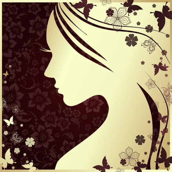 Silhouette d'une femme — Image vectorielle