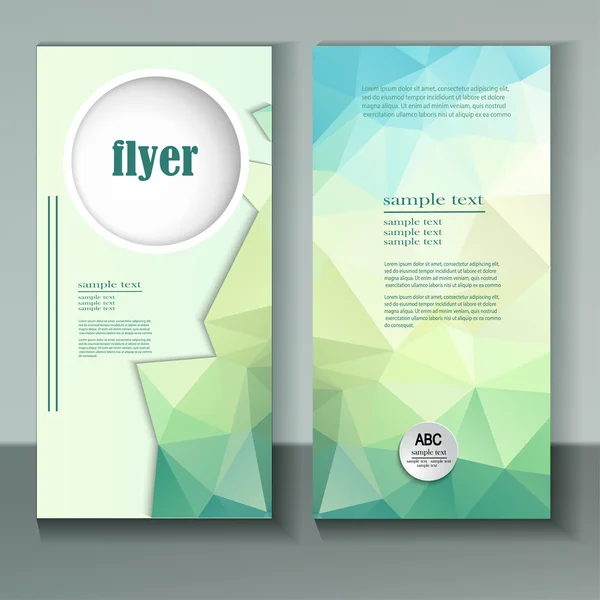 Flyer d'affaires avec un motif polygonal — Image vectorielle