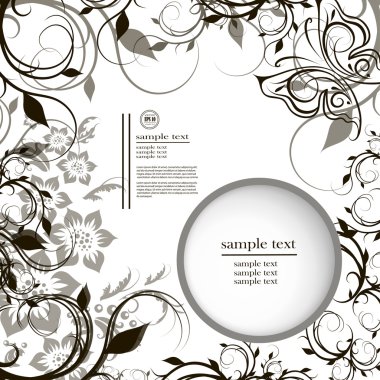 frame with black and white pattern and place for text