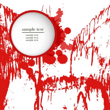 banner with splashes of blood