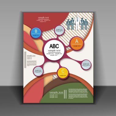 el ilanı tasarımı veya kitapçık infographics unsurları ile