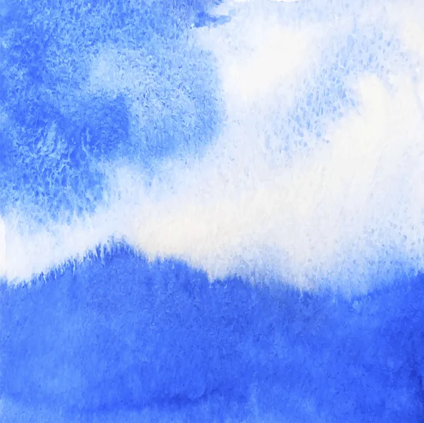 Fond bleu aquarelle — Image vectorielle