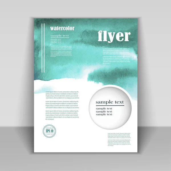 Design Booklet Aquarell Hintergrund — Stockvektor