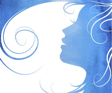 suluboya kadının profili