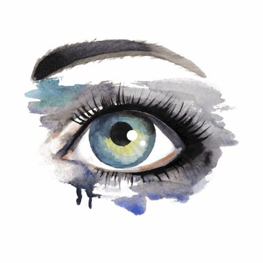 Grunge arka plan üzerinde göz