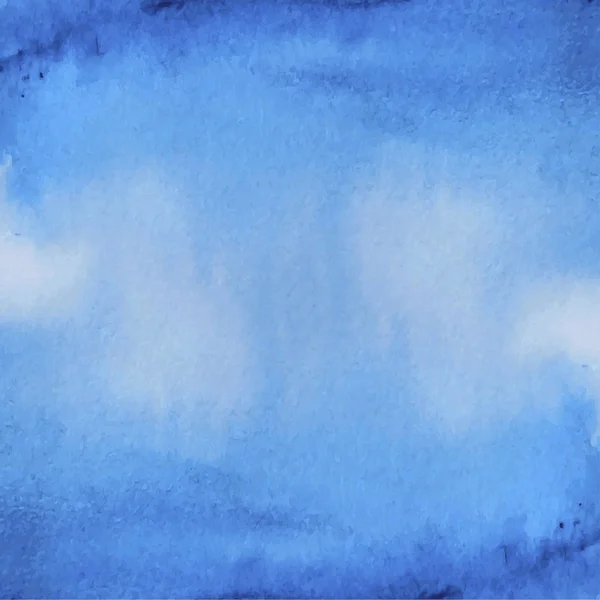 Blauer Aquarell Hintergrund nass — Stockvektor