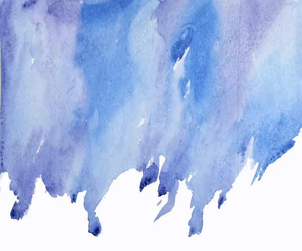 Aquarelle abstraite bleue sur tache humide — Image vectorielle