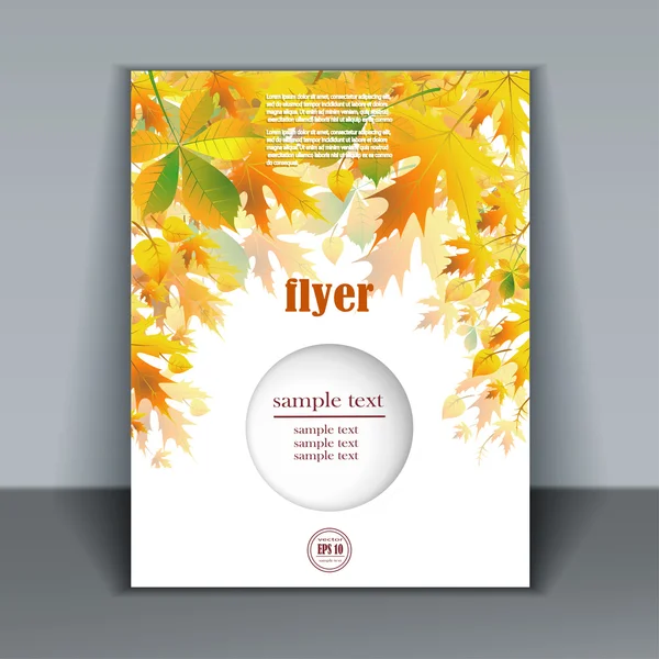 Autumn flyer template — Stock Vector