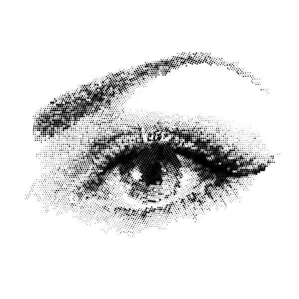 Vackra ögon av en ung kvinna — Stock vektor