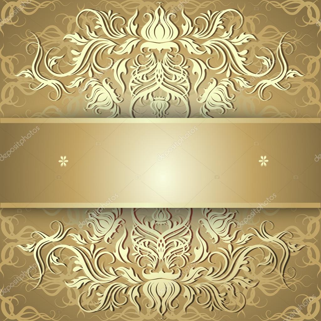 Luxury gold background with ornament Stock Vector Image by ©nemetse ...