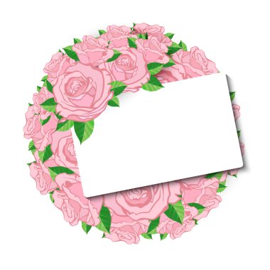 Pembe Gül davet ve tebrik kartı