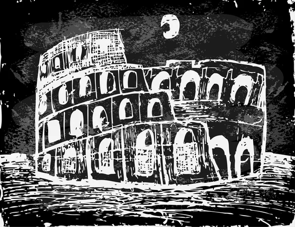 Koloseum v noci — Stockový vektor