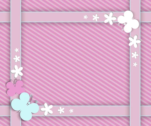 Рожева рамка для дівчаток — стоковий вектор