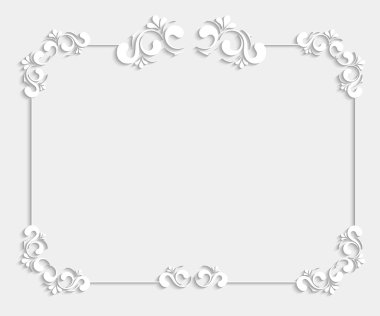 3D güzel kaligrafi çerçeve