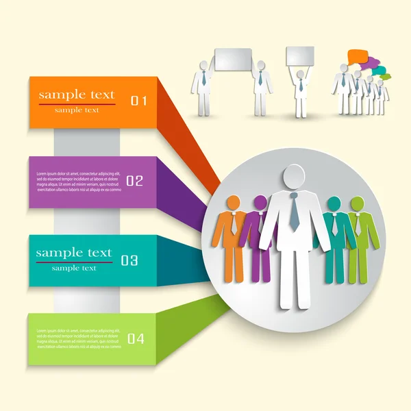 Plantilla infográfica para proyecto empresarial — Vector de stock