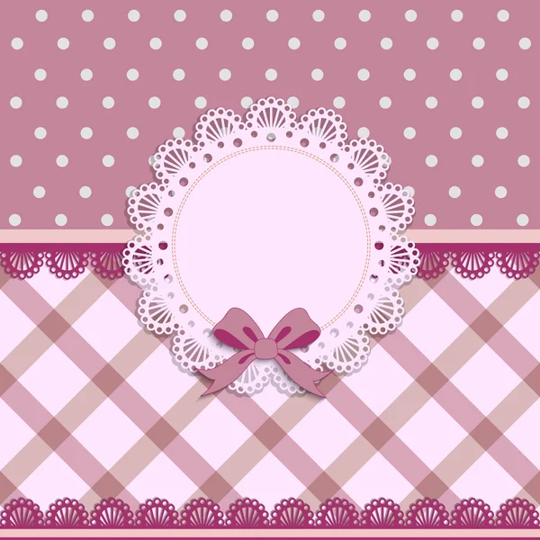 Beautiful background with a cloth napkin and bow — Stock Vector