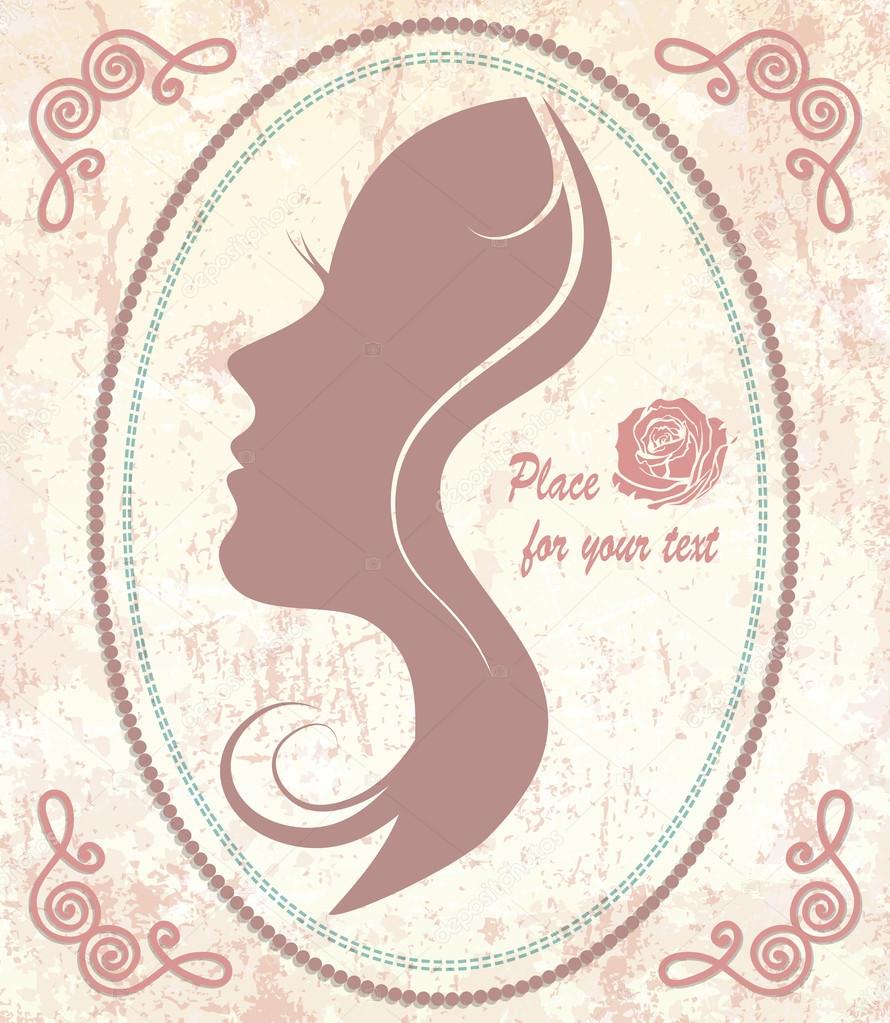 Imagenes Para Perfil Vintage | vintage silueta de la cara de una mujer hermosa vector Imagenes Para Perfil Vintage | vintage silueta de la cara de una mujer hermosa vector