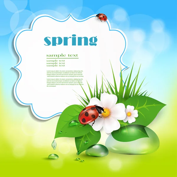 Весна кадру, зелений — стоковий вектор