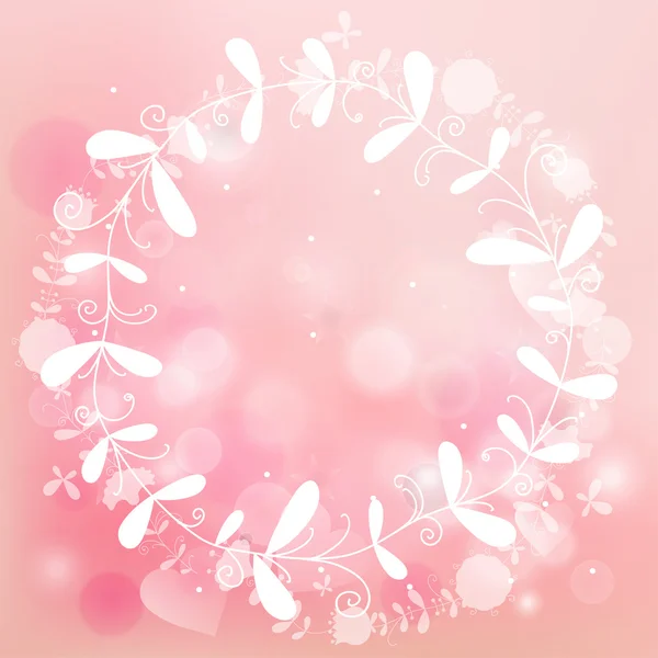 Pink romantic background — Stock Vector