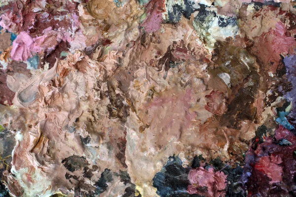 Bir paleti portre yağlı boya — Stok fotoğraf
