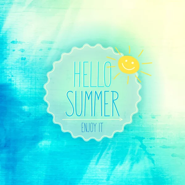 Hello summer - summer background — Stock Vector