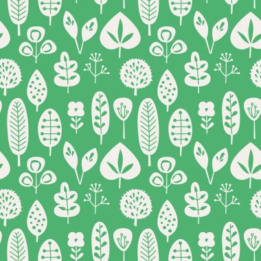 Yapraklı kusursuz desen