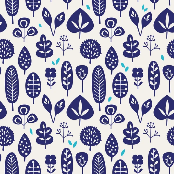 Seamless pattern with leaves — Stock Vector