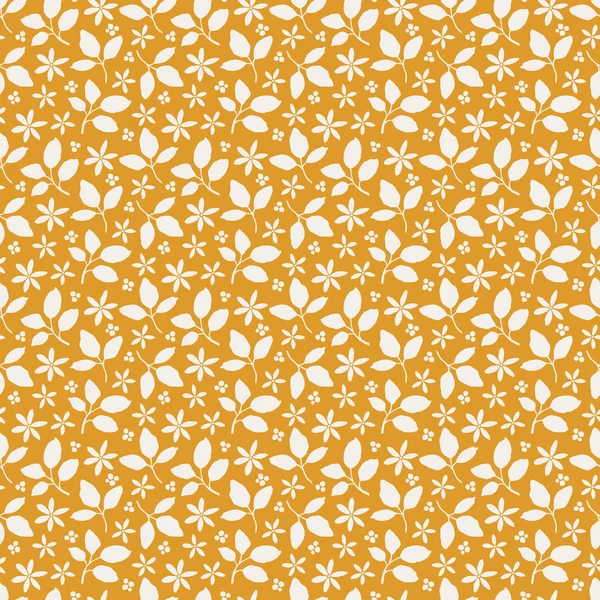 Yapraklar ve çiçeklerle kusursuz desen