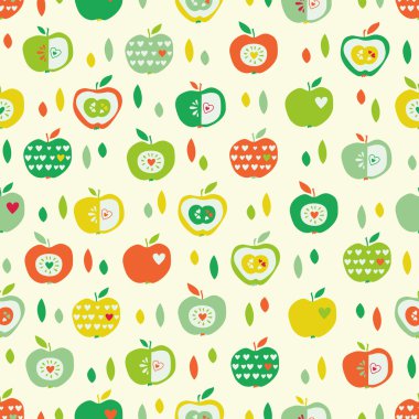 Elma ve yaprakları ile Seamless Modeli