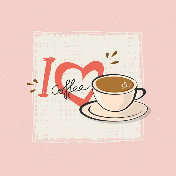 Café, j'adore le café — Image vectorielle