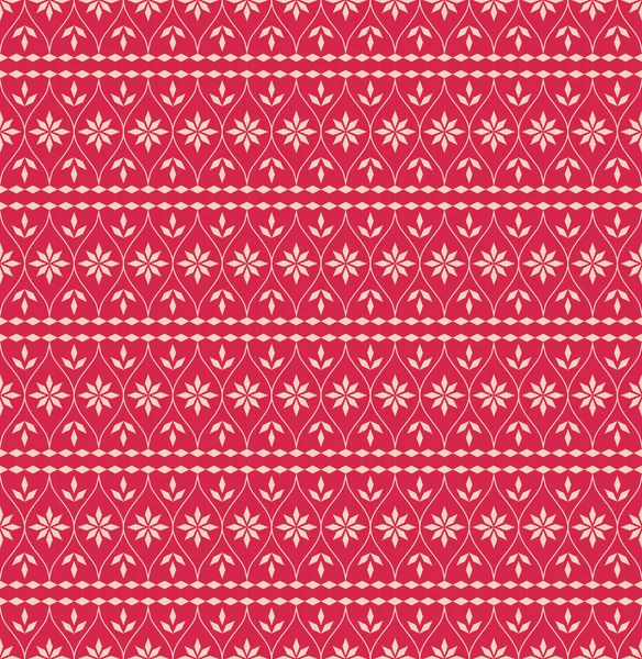 北欧風のクリスマスのシームレス パターン — ストックベクタ