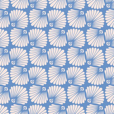 stilize kabukları ile Dikişsiz vintage desen