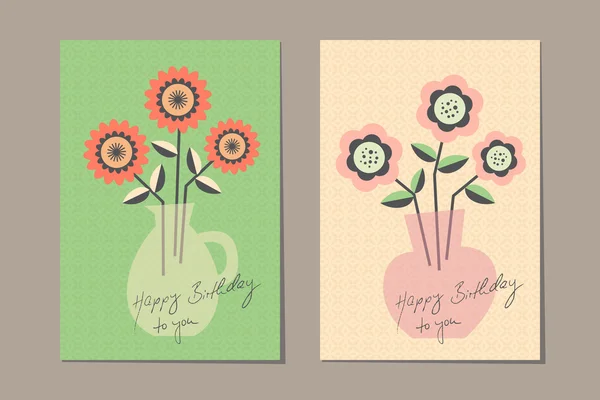 Diseño de tarjetas de felicitación — Vector de stock