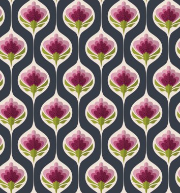 seamless vintage floral pattern clipart
