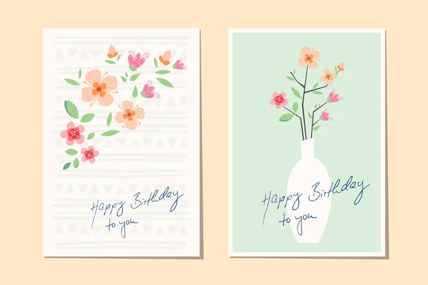 Diseño de tarjetas de felicitación — Vector de stock