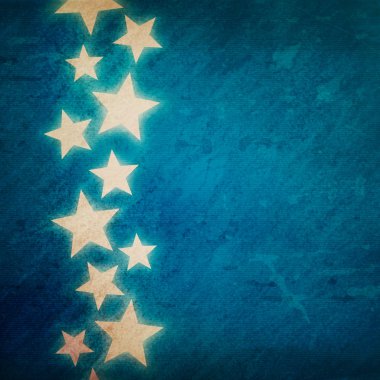 grunge mavi arka plan ile yıldız