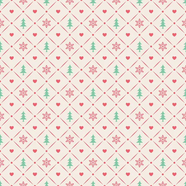 Naadloos kerstpatroon — Stockvector