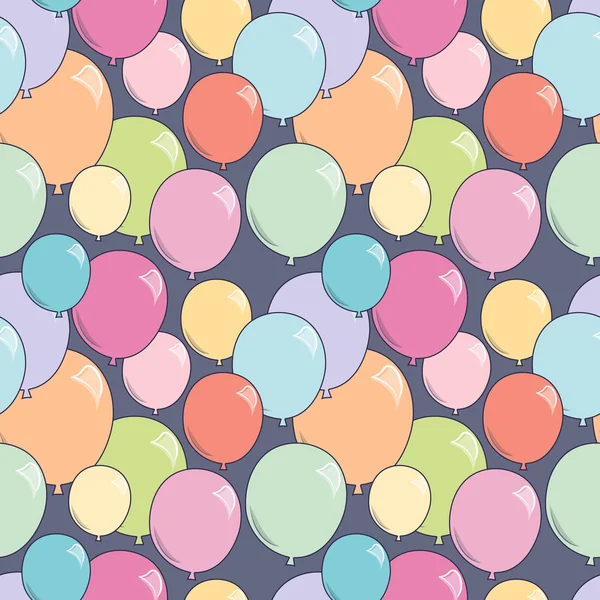 Seamless pattern with balloons — Stock Vector