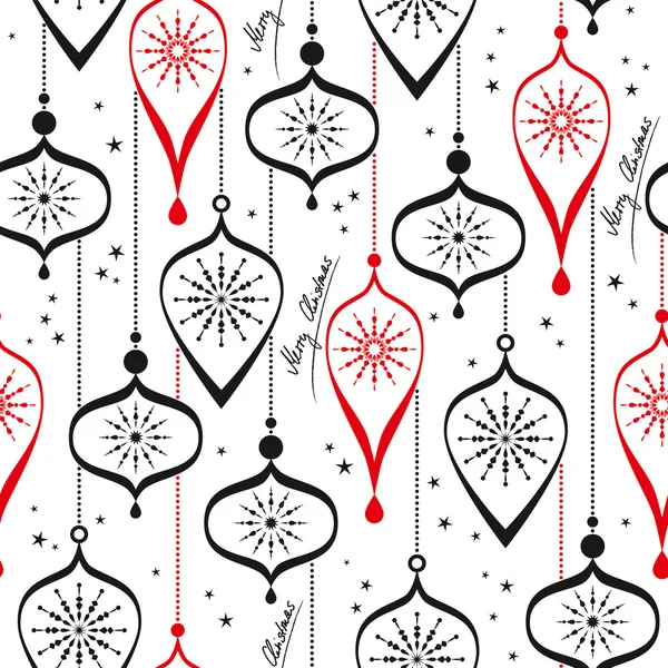 Naadloos kerstpatroon — Stockvector