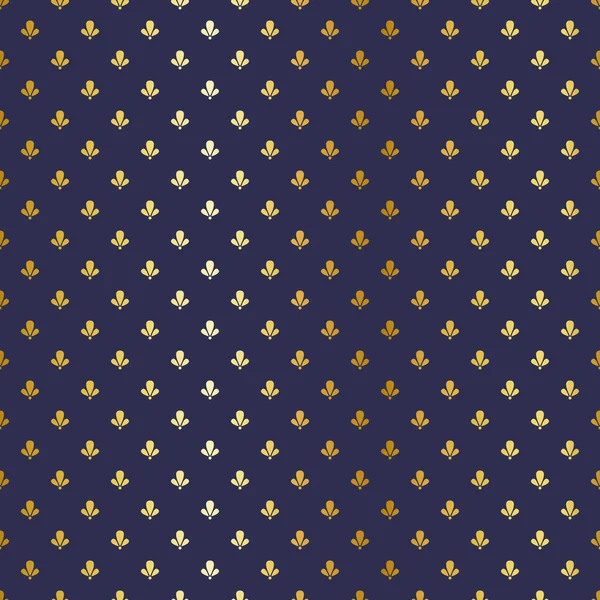 黄金の要素とのシームレスなビンテージ パターン — ストックベクタ