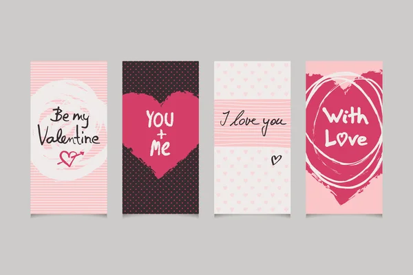 Set of valentines banner — Stock Vector