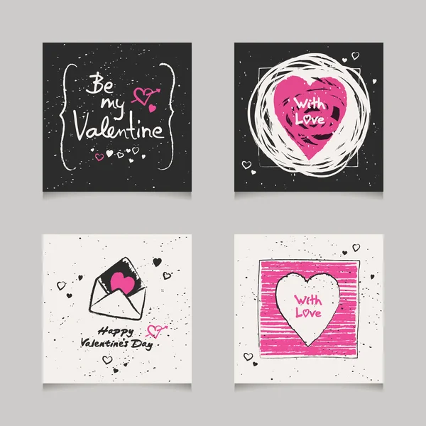 Jeu de cartes Valentines — Image vectorielle
