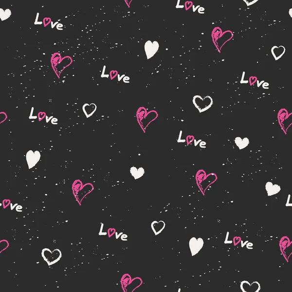 Seamless hearts pattern — Stock Vector