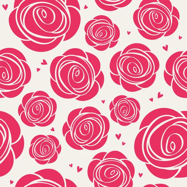 Modèle de roses sans couture — Image vectorielle