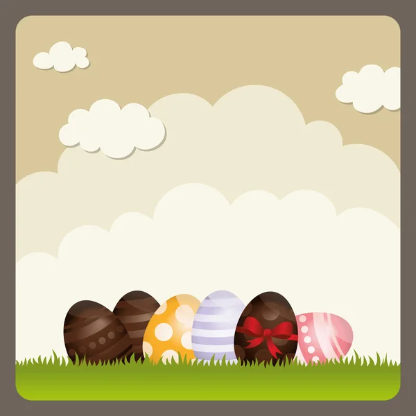 Tarjeta de Pascua feliz — Vector de stock